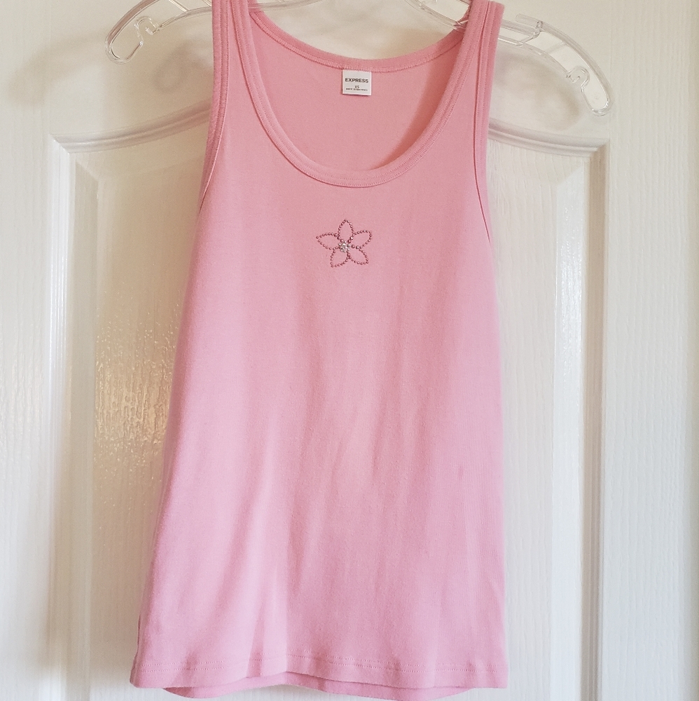 express • sequin flower tank